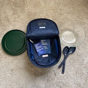 Vintage Pyrex Portables "Way To Go"  Set - Green -90’s